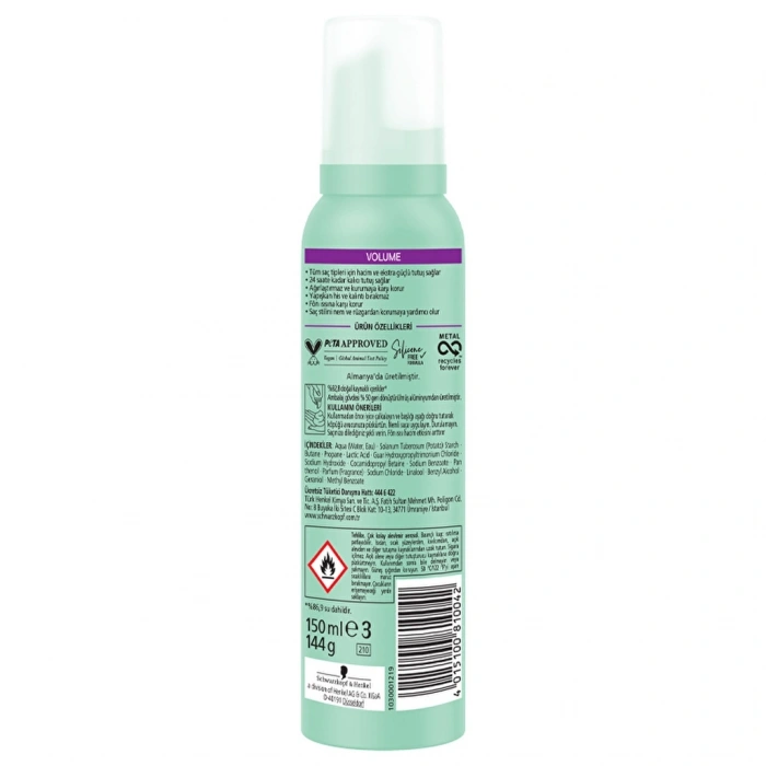 Taft Volume Saç Köpüğü 150 ml
