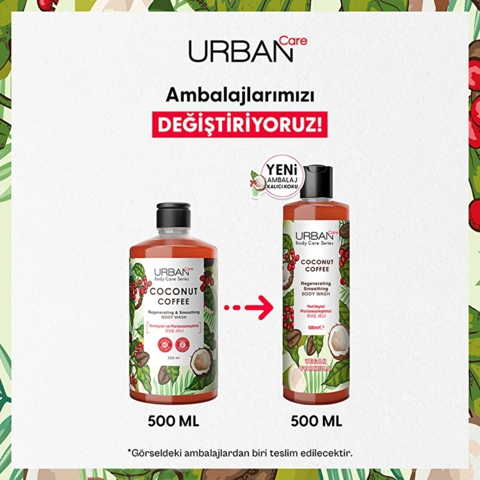 Urban Care Coconut Coffee Yenileyici ve Pürüzsüzleştirici Duş Jeli 500 ml