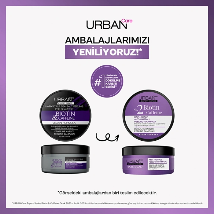 Urban Care Expert Serisi Biotin & Kafein Dökülme Karşıtı Peeling Şampuan 200 ml