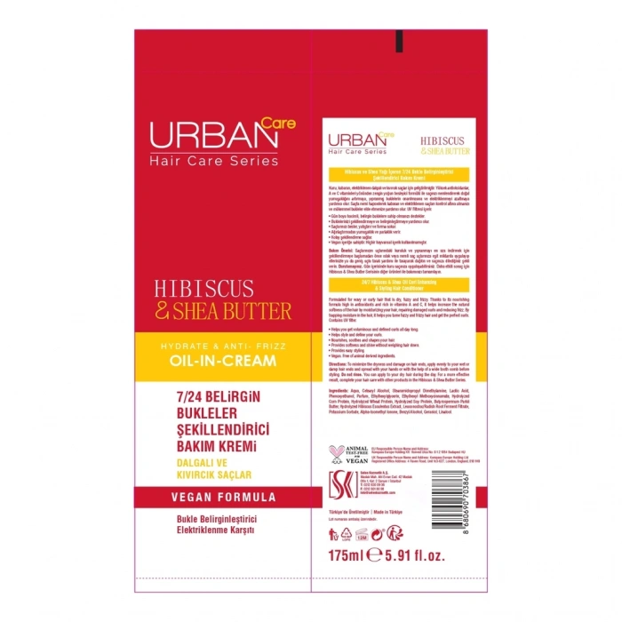 Urban Care Hibiscus & Shea Butter Kıvırcık ve Dalgalı Saçlar Bukle Belirginleştirici Durulanmayan Sa
