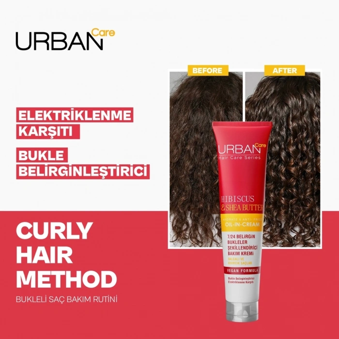 Urban Care Twisted Curls Hibiscus & Shea Butter Bukle Belirginleştirici Durulanmayan Saç Bakım Kremi 175 ml