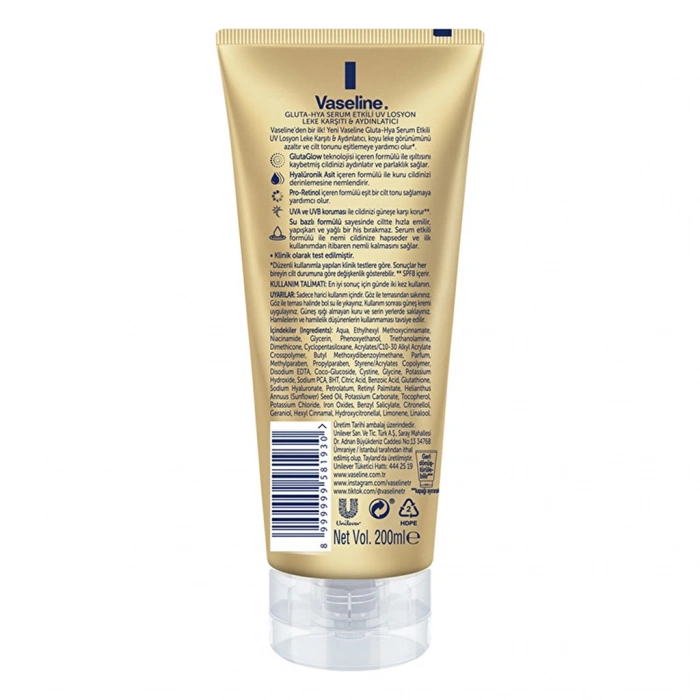 Vaseline Gluta-Hya Serum Etkili UV Leke Karşıtı & Aydınlatıcı Losyon 200 ml