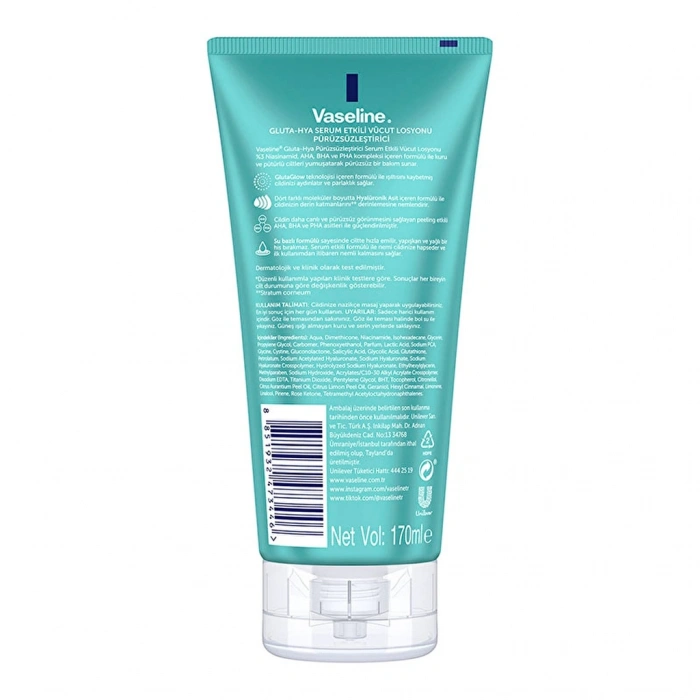 Vaseline Gluta-Hya Serum Etkili Vücut Losyonu Pürüzsüzleştirici 170 ml