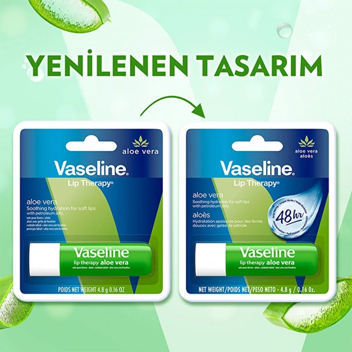 Vaseline Lip Therapy Dudak Bakım Kremi Aloe Vera 4.8 gr