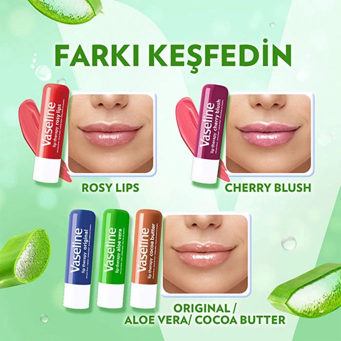 Vaseline Lip Therapy Dudak Bakım Kremi Aloe Vera 4.8 gr