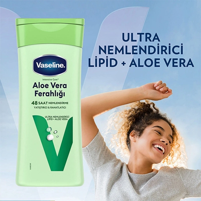 Vaseline Vücut Losyonu Aloe Vera Ferahlığı Kuru Ciltler İçin 200 ml