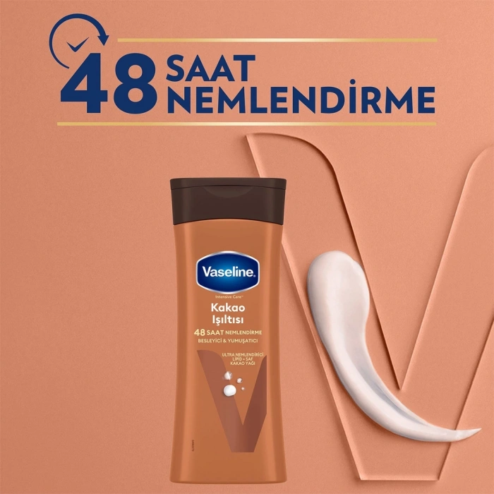 Vaseline Vücut Losyonu Kakao Işıltısı Parlaklığını Kaybetmiş ve Kuru Ciltler İçin 400 ml
