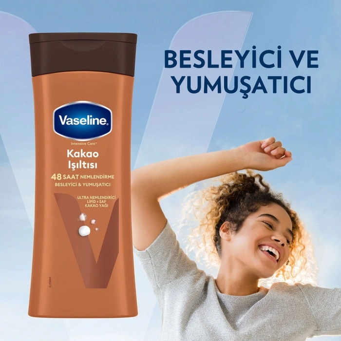 Vaseline Vücut Losyonu Kakao Işıltısı Parlaklığını Kaybetmiş ve Kuru Ciltler İçin 400 ml