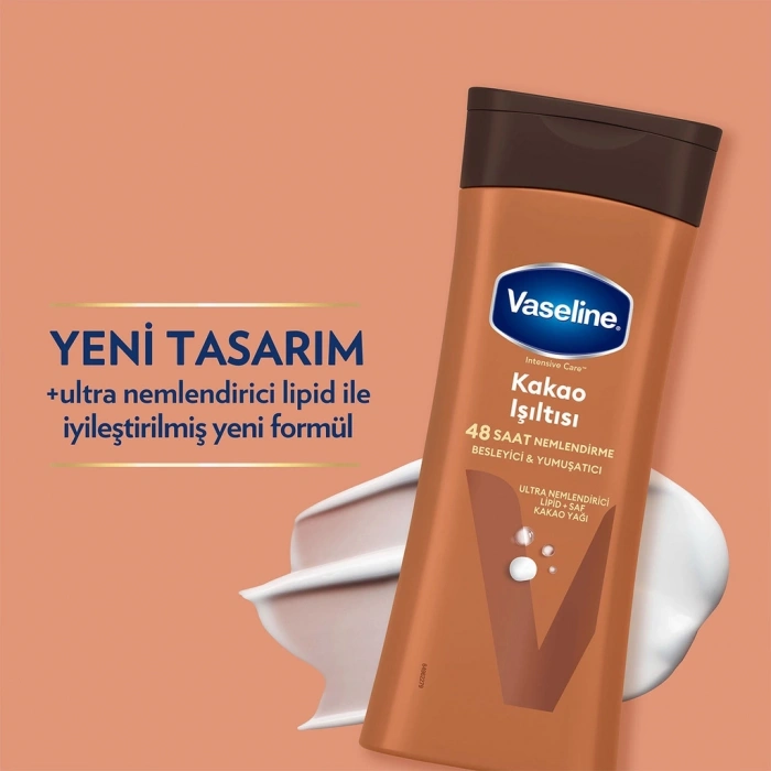 Vaseline Vücut Losyonu Kakao Işıltısı Parlaklığını Kaybetmiş ve Kuru Ciltler İçin 400 ml