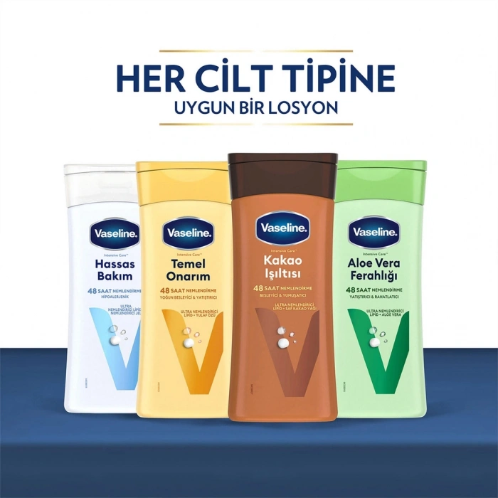 Vaseline Vücut Losyonu Kakao Işıltısı Parlaklığını Kaybetmiş ve Kuru Ciltler İçin 400 ml