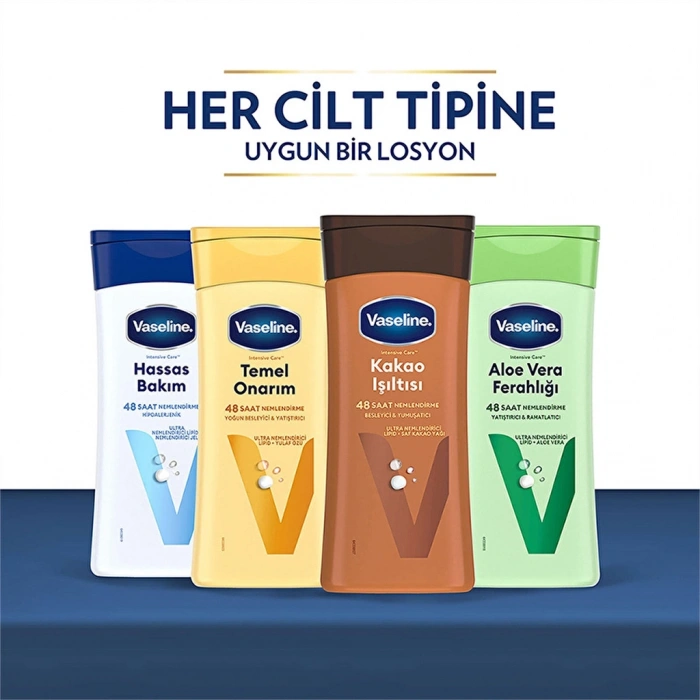 Vaseline Vücut Losyonu Temel Onarım Kuru Ciltler İçin 200 ml