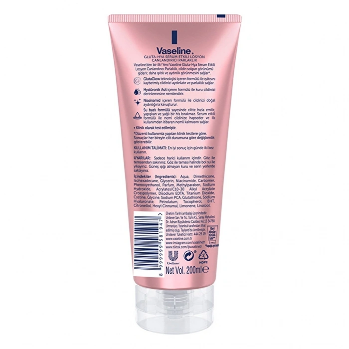 Vaseline Gluta-Hya Serum Etkili Canlandırıcı Vücut Losyonu 200 ml