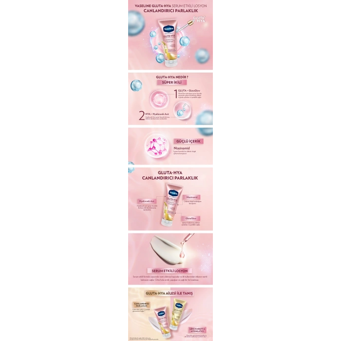 Vaseline Gluta-Hya Serum Etkili Canlandırıcı Vücut Losyonu 200 ml