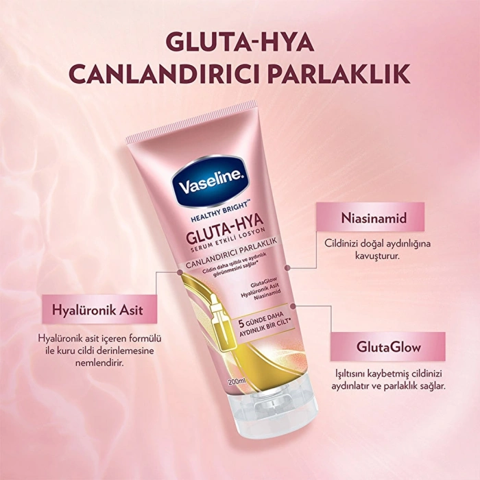 Vaseline Gluta-Hya Serum Etkili Canlandırıcı Vücut Losyonu 200 ml