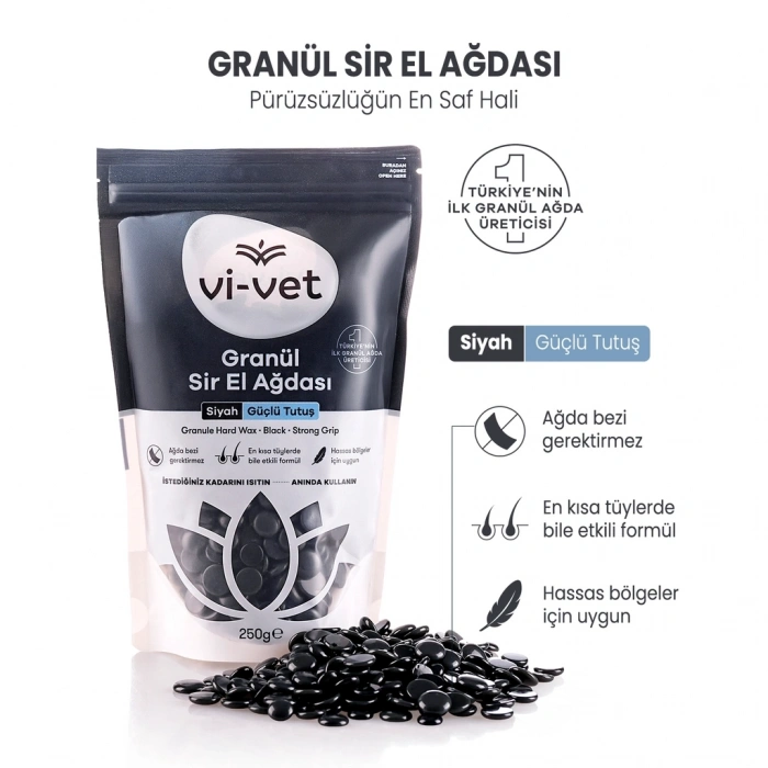 Vi-Vet Granül Sir El Ağdası Siyah 250 gr (Güçlü Tutuş)
