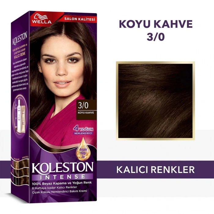 Wella Koleston Intense Saç Boyası 3/0 Koyu Kahve