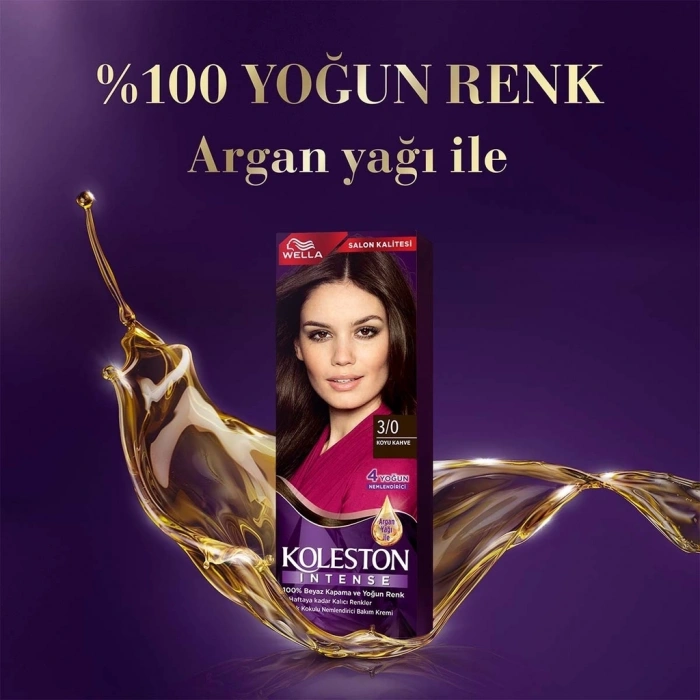 Wella Koleston Intense Saç Boyası 3/0 Koyu Kahve