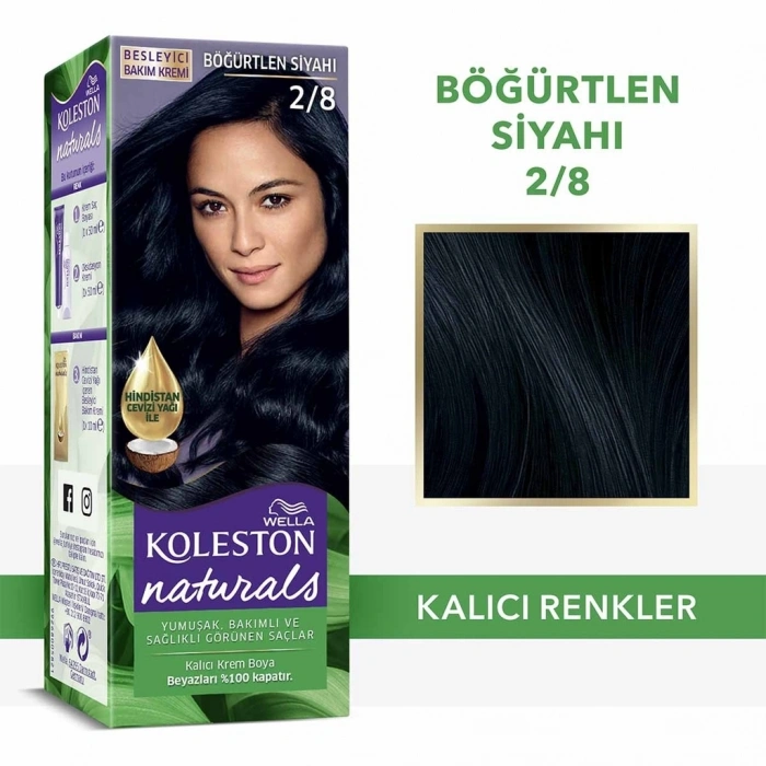 Wella Koleston Naturals Saç Boyası 2/8 Böğürtlen Siyahı