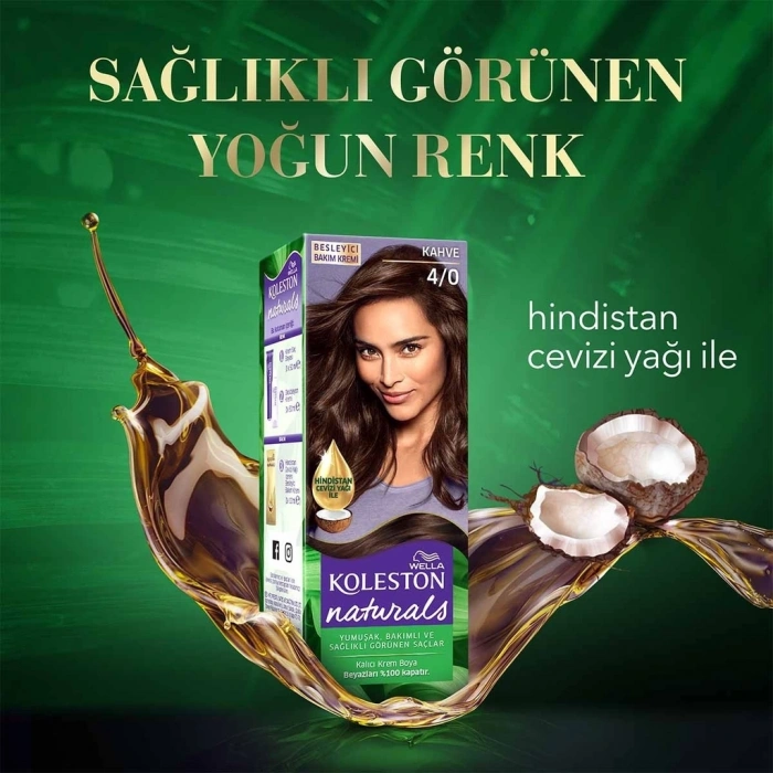 Wella Koleston Naturals Saç Boyası 4/0 Kahve