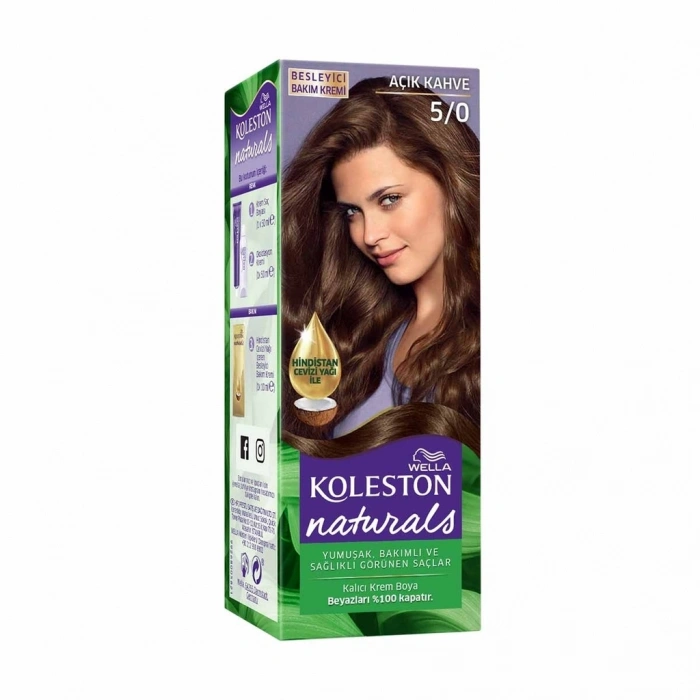 Wella Koleston Naturals Saç Boyası 5/0 Açık Kahve