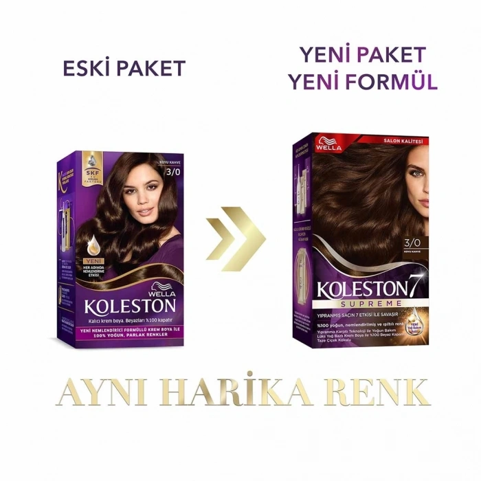 Wella Koleston Supreme Saç Boyası 3/0 Koyu Kahve