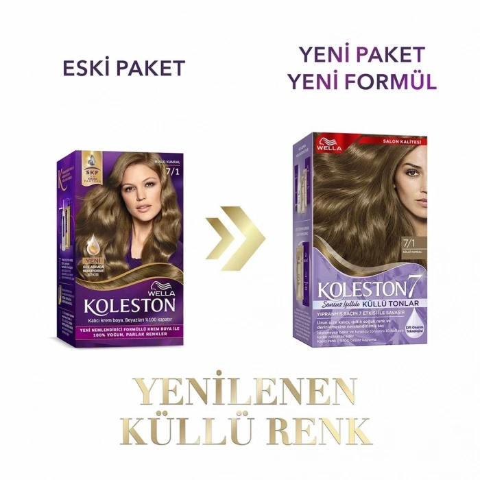 Wella Koleston Supreme Saç Boyası 7/1 Küllü Kumral (Sonsuz Işıltılı Küllü Tonlar)