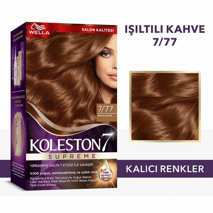 Wella Koleston Supreme Saç Boyası 7/77 Işıltılı Kahve