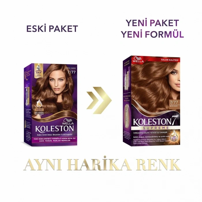 Wella Koleston Supreme Saç Boyası 7/77 Işıltılı Kahve