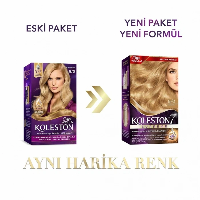 Wella Koleston Supreme Saç Boyası 8/0 Açık Kumral