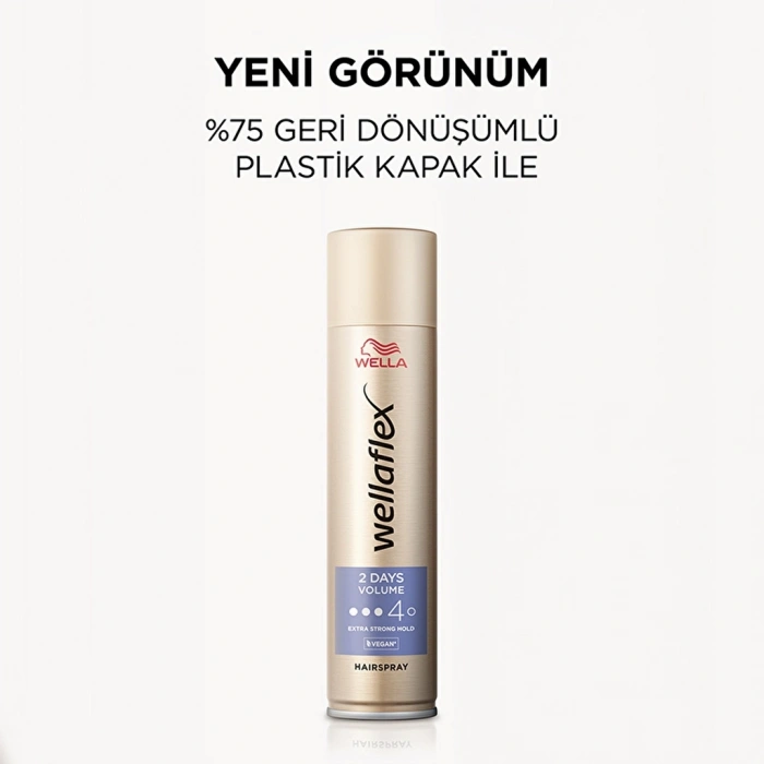 Wella Wellaflex 2 Days Volume 2 Gün Boyunca Hacim Veren Saç Spreyi Extra Strong Hold 400 ml - 4/5 Hold