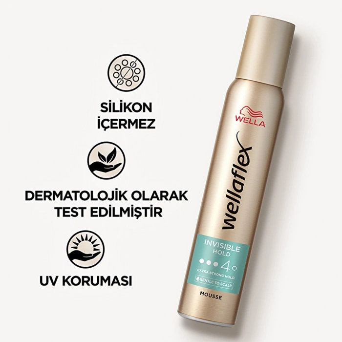 Wella Wellaflex Invisible Hold Görünmez Tutuş Sağlayan Saç Köpüğü Extra Strong Hold 200 ml - 4/5 Hold