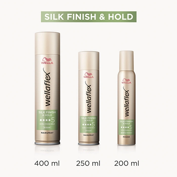 Wella Wellaflex Silk Finish & Hold İpeksi Bitiş ve Tutuş Sağlayan Saç Köpüğü Ultra Strong Hold 200 ml - 5/5 Hold