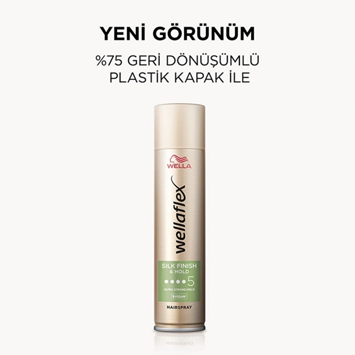 Wella Wellaflex Silk Finish & Hold İpeksi Bitiş ve Tutuş Sağlayan Saç Spreyi Ultra Strong Hold 400 ml - 5/5 Hold