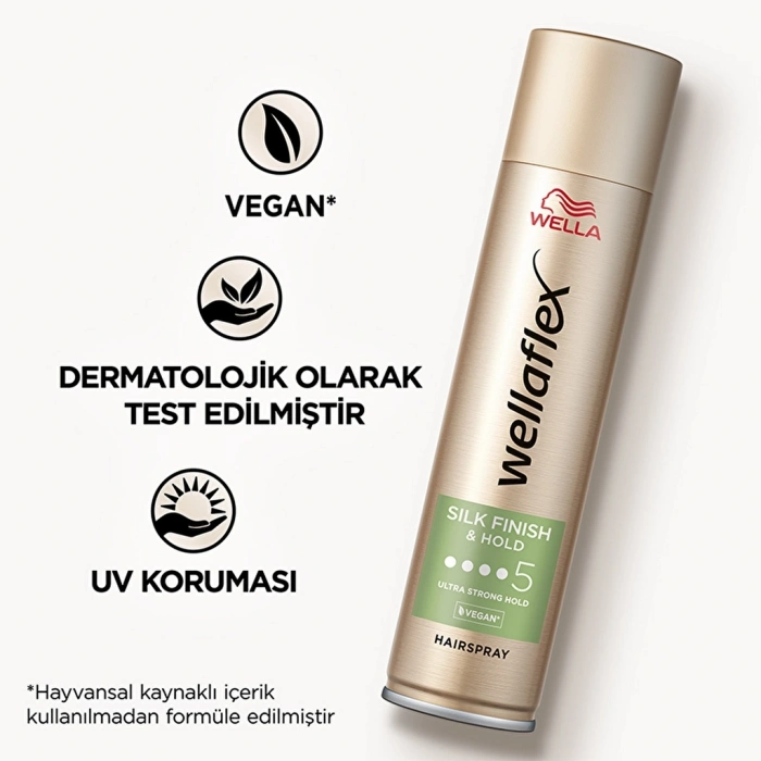 Wella Wellaflex Silk Finish & Hold İpeksi Bitiş ve Tutuş Sağlayan Saç Spreyi Ultra Strong Hold 400 ml - 5/5 Hold