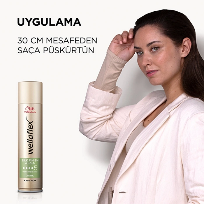 Wella Wellaflex Silk Finish & Hold İpeksi Bitiş ve Tutuş Sağlayan Saç Spreyi Ultra Strong Hold 400 ml - 5/5 Hold