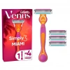 Gillette Simply Venus 3 Miami Tıraş Makinesi Gövdesi + 4 Bıçak