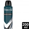 Rexona Men Erkek Sprey Deodorant Invisible Black & White 72 Saat Kesintisiz Koruma 200 ml