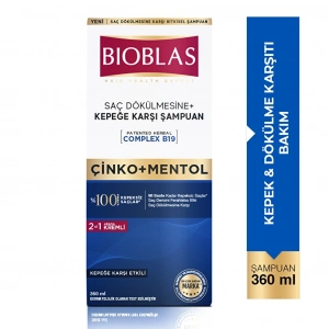 Bioblas Çinko Mentol Saç Dökülmesi ve Kepeğe Karşı Şampuan 360 ml