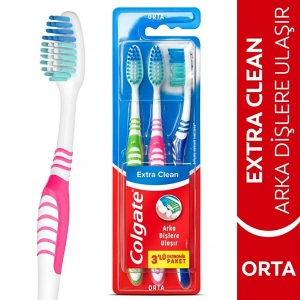Colgate Extra Clean Orta Diş Fırçası 2+1