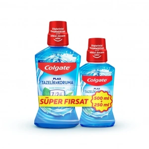 Colgate Plax Blue Nane Ferahlığı Ağız Bakım Suyu 500 ml + Plax Green Taze Nane Ağız Bakım Suyu 250 m