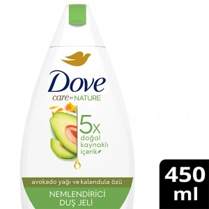 Dove Care By Nature Nemlendirici Duş Jeli Avokado Yağı ve Kalendula Özü Canlandırıcı 450 ml