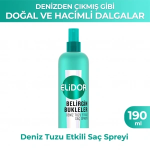 Elidor Belirgin Bukleler Deniz Tuzu Etkili Saç Spreyi 190 ml