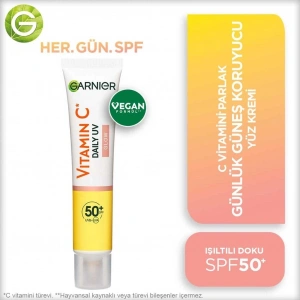 Garnier C Vitamini Parlak Günlük Güneş Koruyucu Fluid SPF50 Işıltılı Doku 40 ml