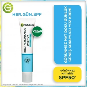 Garnier Saf ve Temiz BHA Niacinamide Günlük Güneş Koruyucu Fluid SPF50 40 ml