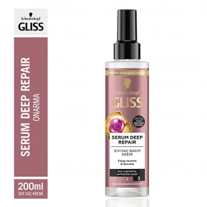 Gliss Serum Deep Repair Onarıcı Sıvı Saç Bakım Kremi - Protein Kompleksi ve Hint İnciri ile 200 ml