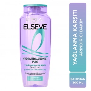 Loreal Paris Elseve Hydra Hyaluronic Pure Salisilik Asit İçeren Yağlanma Karşıtı Arındırıcı Şampuan 300 ml