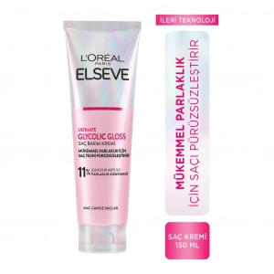 Loreal Paris Elseve Ultimate Glycolic Gloss Mükemmel Parlaklık İçin Pürüzsüzleştirici Saç Kremi 150