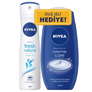 Nivea Fresh Natural Kadın Deodorant Sprey 150 ml + Creme Care Kadın Duş Jeli 250 ml