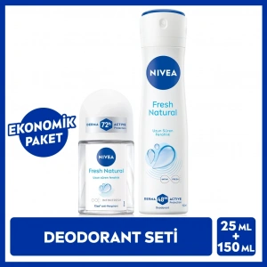 Nivea Fresh Natural Kadın Deodorant Sprey 150 ml + Mini Roll-on 25 ml