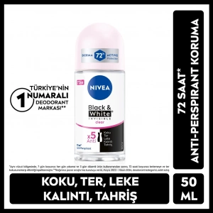 Nivea Kadın Roll-on Deodorant Black & White Invisible Clear 50 ml